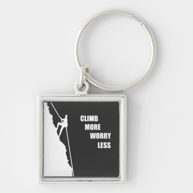 Motivational climbing rockclimbing saying key ring (Front)