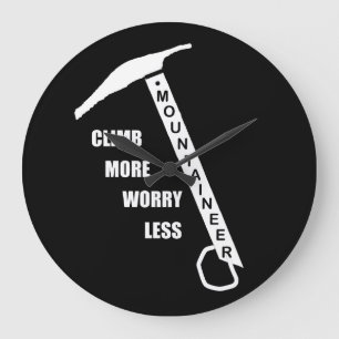 Motivational climbing rockclimbing saying large clock