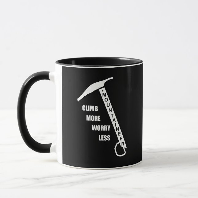 Motivational climbing rockclimbing saying mug (Left)
