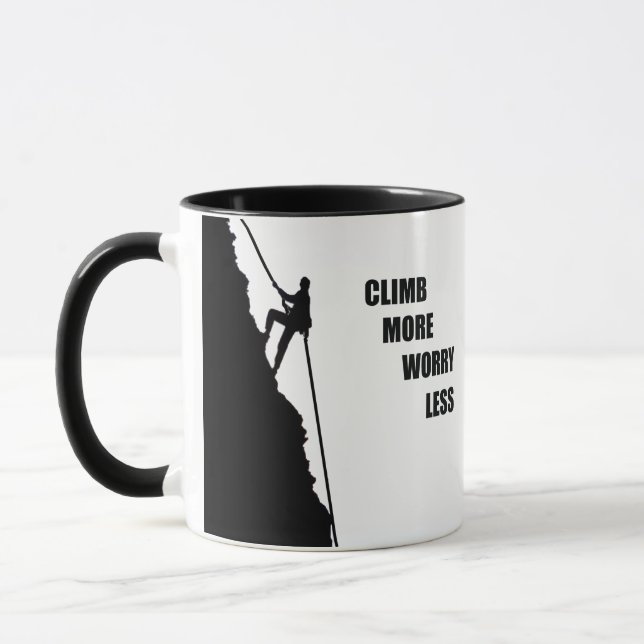 Motivational climbing rockclimbing saying mug (Left)