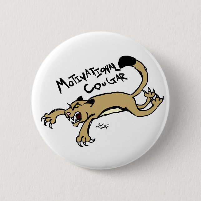 Motivational Cougar Button (Front)