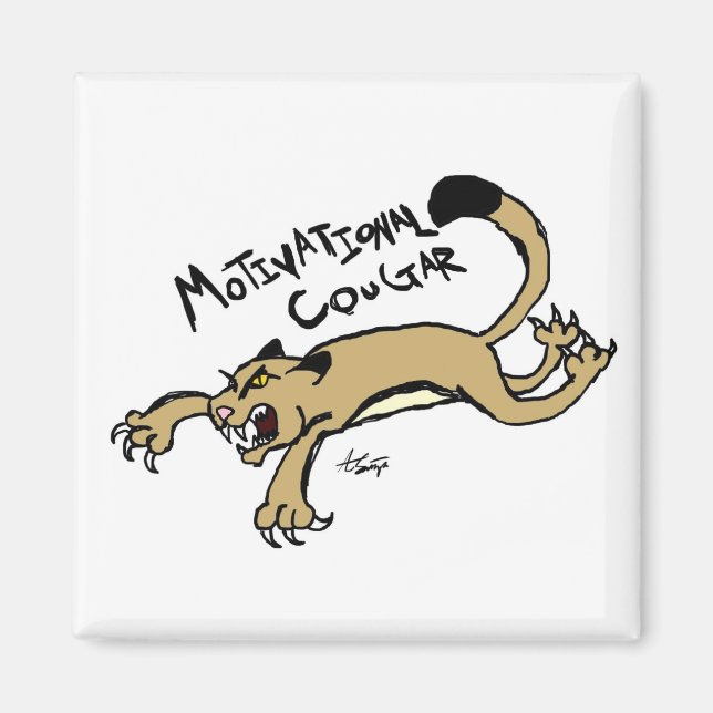Motivational Cougar Magnet (Front)