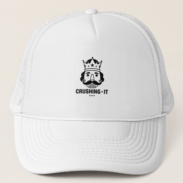 Motivational Crushing It Daily Hustle Mindset Succ Trucker Hat (Front)
