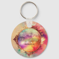 Motivational Crystal Ball Waterclor Galaxy Bridal