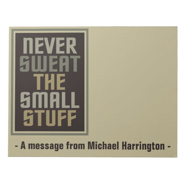 Motivational custom name notepad (Front)