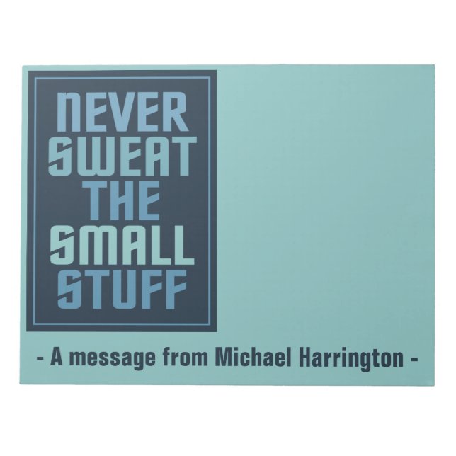 Motivational custom name notepad (Front)