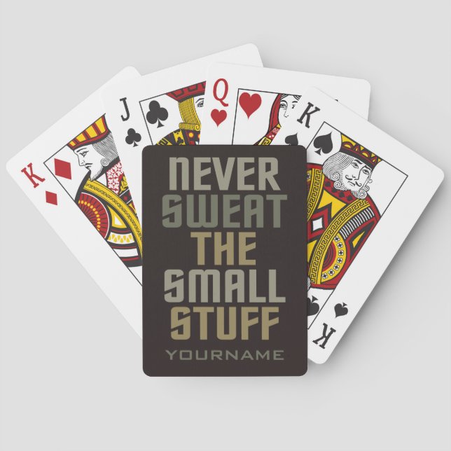 Motivational custom name playing cards (Back)