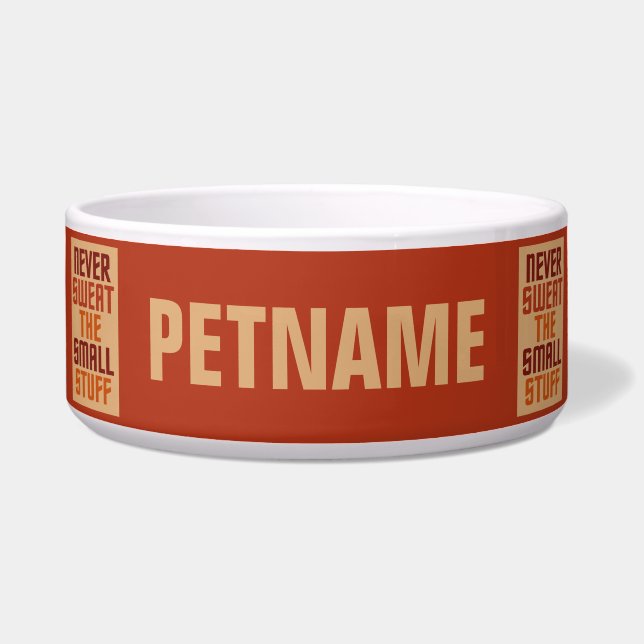Motivational custom pet bowls (Front)