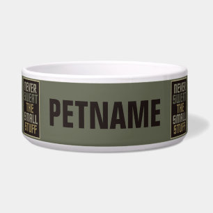 Motivational custom pet bowls