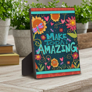 Motivational Cute Simple Quote Colourful Fun  Plaque