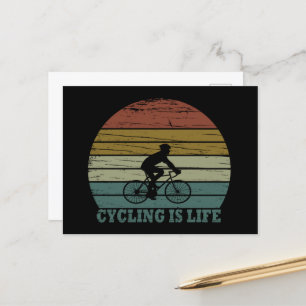 Motivational cycling holiday postcard