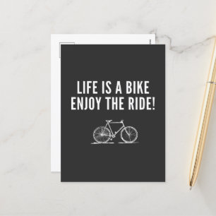 Motivational cycling holiday postcard
