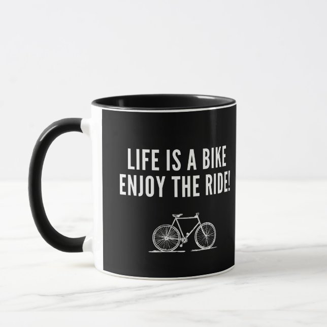 Motivational cycling mug (Left)