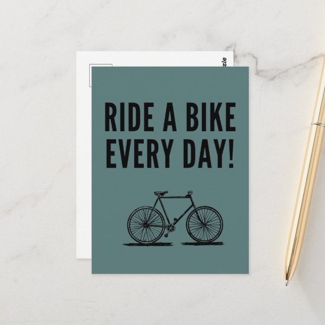 Motivational cycling postcard (Front/Back In Situ)