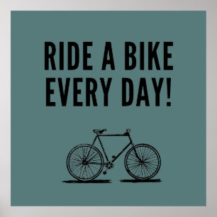 Motivational cycling poster