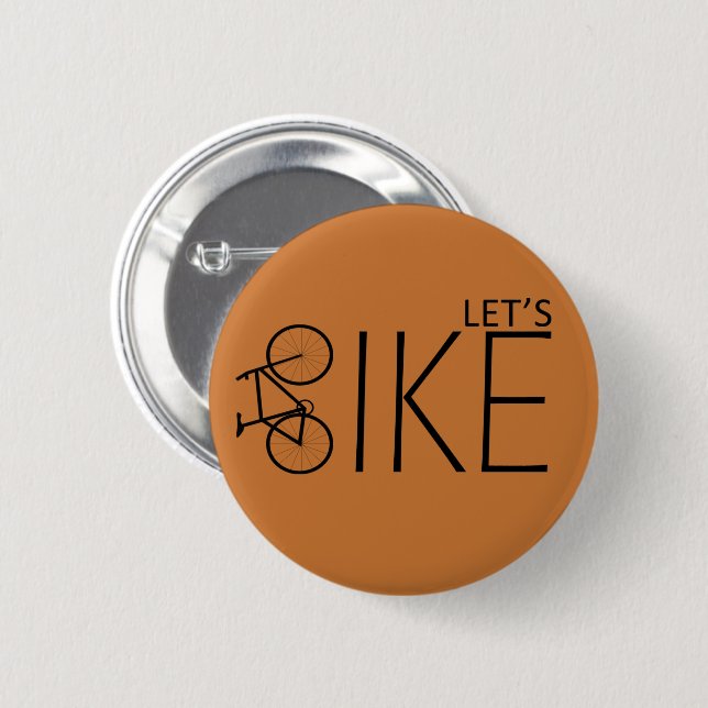 Motivational cycling quotes 6 cm round badge (Front & Back)