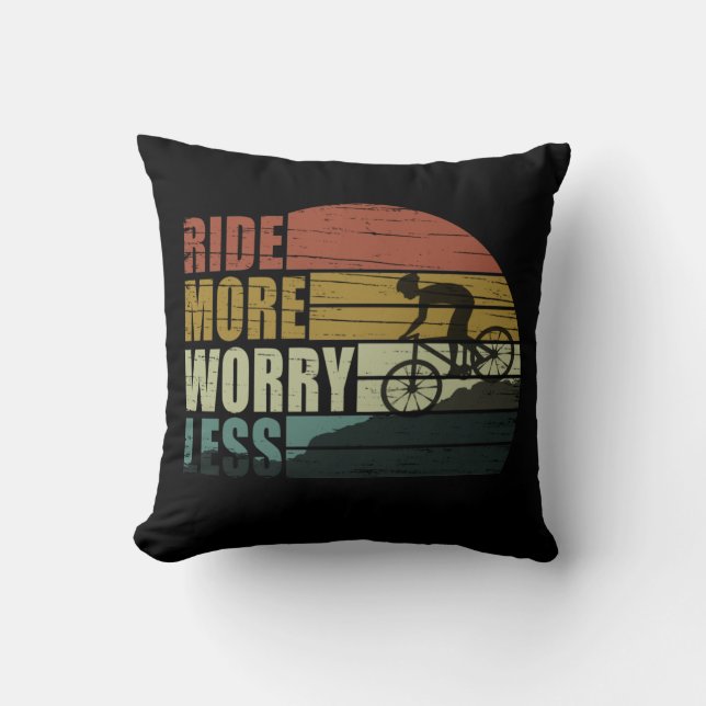 Motivational cycling quotes cushion (Front)
