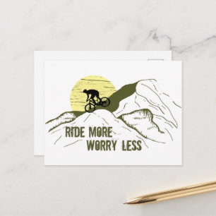 Motivational cycling quotes holiday postcard