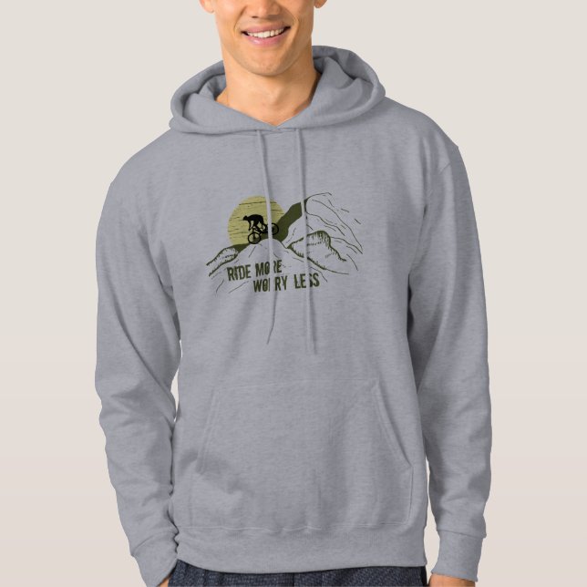 Motivational cycling quotes hoodie (Front)