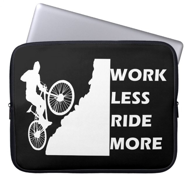 Motivational cycling quotes laptop sleeve (Front)