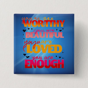 Motivational design 15 cm square badge