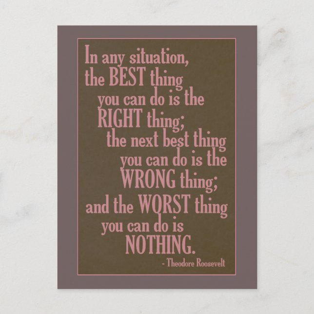 Motivational “Do Something” Quote postcard (Front)