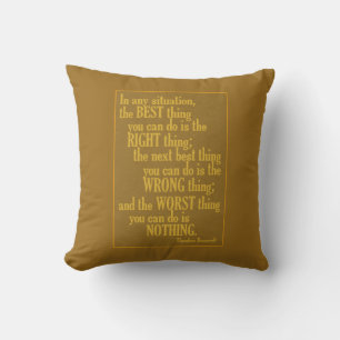 Motivational “Do Something” Quote throw pillow