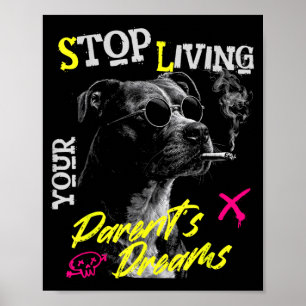 Motivational Dog Smoking Meme Self Awareness Poster