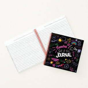 Motivational Doodle Anti-Journal – Get IT Done Notebook