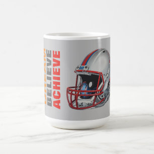 Motivational Dream Believe Achieve Football Coffee Mug