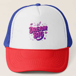 Motivational "Dream Big" Galaxy Poster Trucker Hat