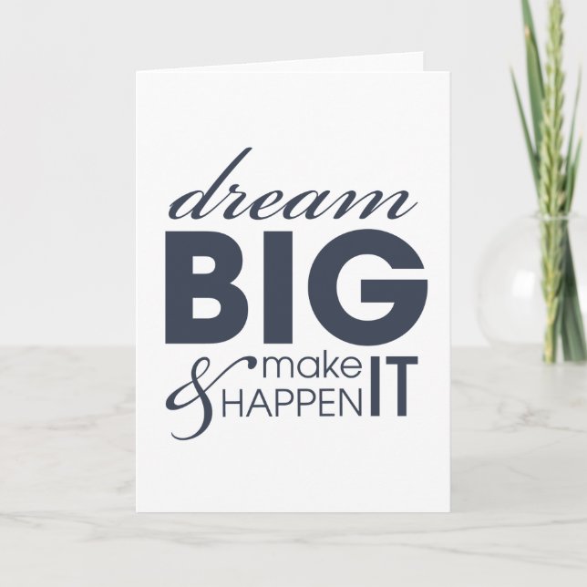 Motivational Dream Work Success Card (Front)
