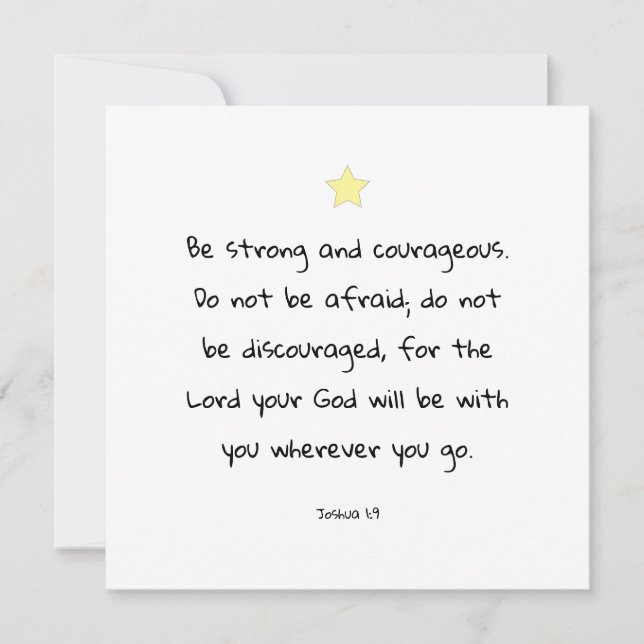 Motivational Encouraging Bible Quote Greeting Card (Front)