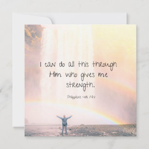 Motivational Encouraging Scripture Bible Quote Card