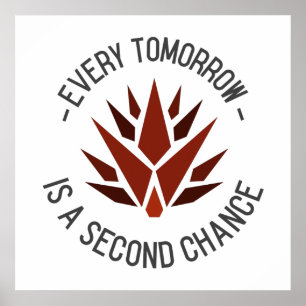 Motivational Every Tomorrow Is A Second Chance Poster