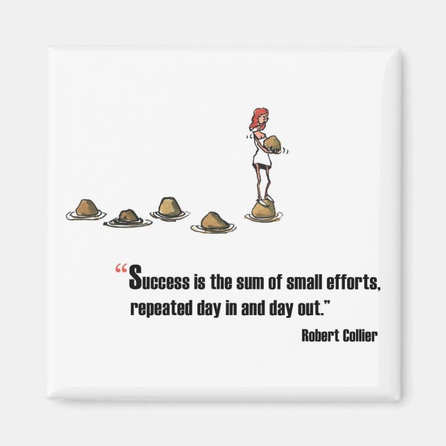 Motivational exam quote by Robert Collier Magnet (Front)