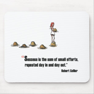 Motivational exam quote by Robert Collier Mouse Mat