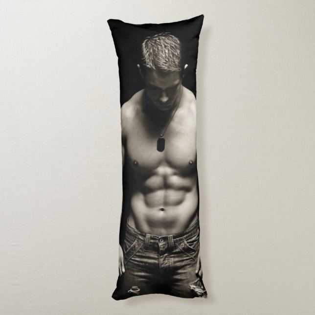 Motivational Female Fitness Body Cushion (Back (Vertical))