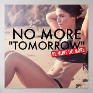 Motivational Female Fitness Gym Poster