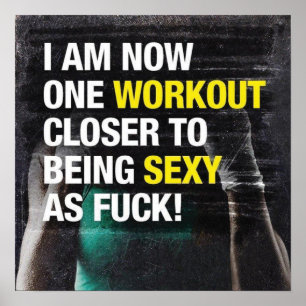 Motivational Female Fitness Gym Poster