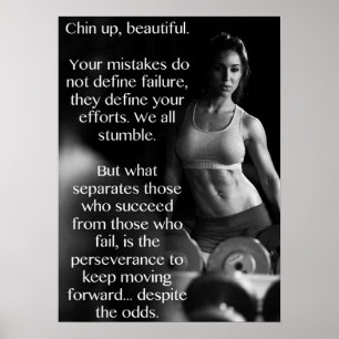 Motivational Female Fitness Gym Poster