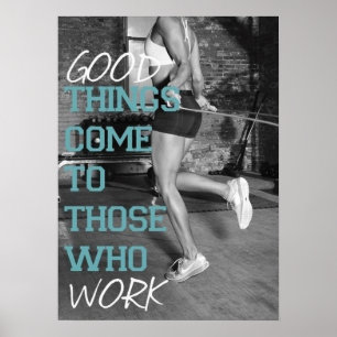 Motivational Female Fitness Gym Poster