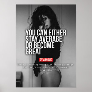 Motivational Female Fitness Gym Poster