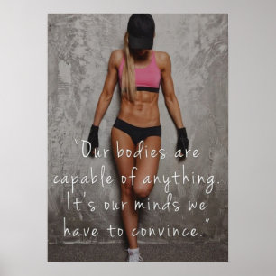 Motivational Female Fitness Gym Poster