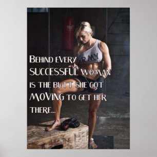 Motivational Female Fitness Gym Poster