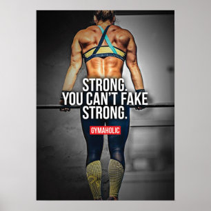 Motivational Female Fitness Gym Poster