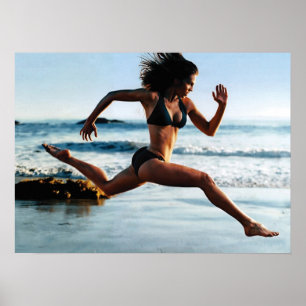 Motivational Female Fitness Gym Poster