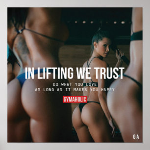 Motivational Female Fitness Gym Poster