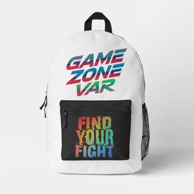 Motivational Find Your Fight Quote Art Printed Backpack (Front)