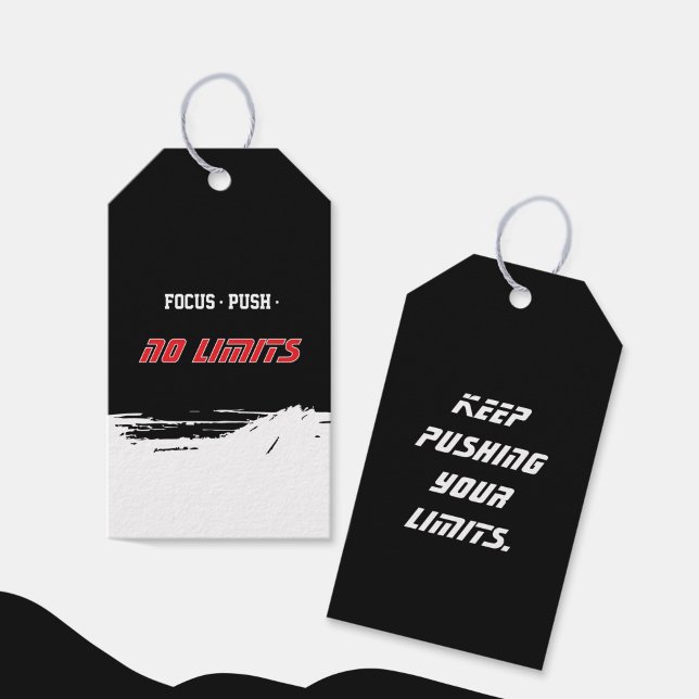 Motivational Fitness Black Gift Tags (Creator Uploaded)